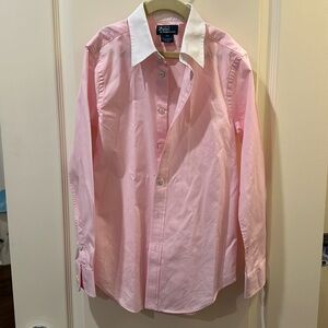 Polo Ralph Lauren Boys Pink Button Down with White Collar